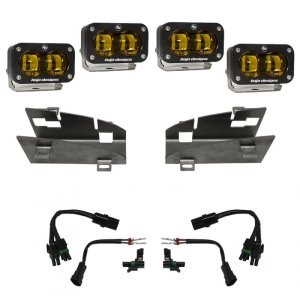 Dodge 1500 TRX Fog Pocket Light Kit - Baja Designs - S2 SAE Dual - Amber - `21-`22